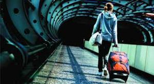 Ragazza in partenza