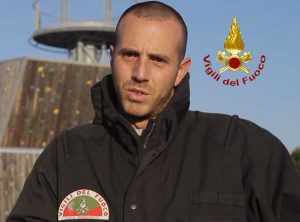 Il vigile del fuoco Marco Triches