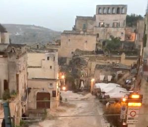 Matera - Maltempo, strade allagate