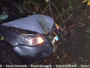 Caprarola – Auto si scontra con un cinghiale e finisce contro un albero