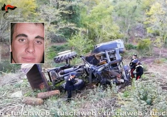 Soriano nel Cimino - Incidente mortale sul lavoro - Nel riquadro Botan Dumitru