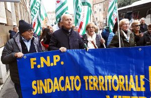 Roma - Manifestazione pensionati - La rappresentanza di Viterbo