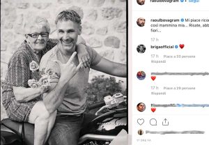 La foto su Instagram di Raul Bova con la madre Rosa