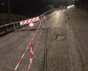 Civita Castellana - Frana alla circonvallazione