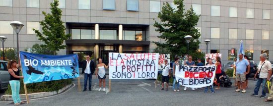 Tarquinia - La protesta contro la centrale biogas