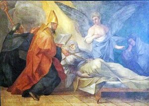 Viterbo - Gli affreschi di sant'Agostino nella chiesa di Villanova