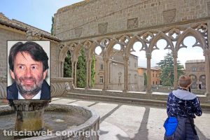 Viterbo - Palazzo dei Papi - Nel riquadro: Dario Franceschini