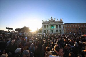 Roma - Il movimento delle Sardine a piazza San Giovanni