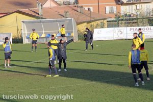 Sport - Calcio - Viterbese - L'allenamento di ieri a Canepina