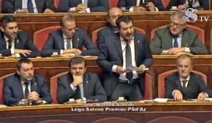 Matteo Salvini in Senato