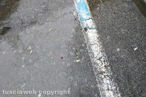 Caprarola - Uno dei parcheggi in piazza Martiri della Libertà