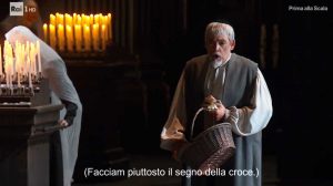Milano - Alfonso Antoniozzi in scena nella Tosca alla Scala