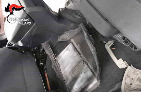 Operazione Eurojust - L'auto usata per trasportare la droga