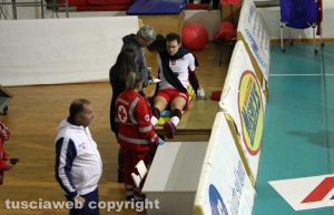 Sport - Scarabeo Civita Castellana - Volley club Orte - L'infortunio di Renzetti