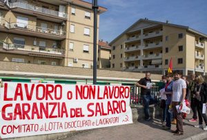 Una protesta dell'Usb