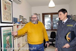 Viterbo - Il colonnello Andrea Pecorari nella redazione di Tusciaweb