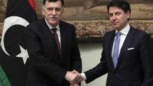 Il premier Conte e il leader libico Serraj