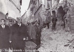 Tuscania - Terremoto a del 1971 - Il presidente della Repubblica Giuseppe Saragat