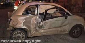 Viterbo - incidente all'incrocio di via Sabotino