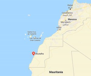 Spiaggia di Boutalha, a nord di Dakhla, nel sud del Marocco