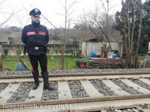 Oriolo Romano - Carabinieri alla stazione ferroviaria