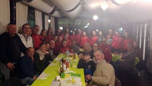 Le ragazze della 1a Divisione dello Sporting Vt a cena