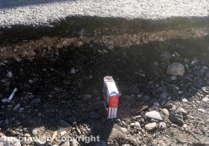 Viterbo - Buche al parcheggio delle Pietrare
