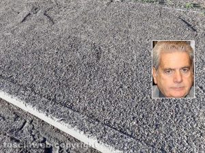 Viterbo - Il guano degli storni in via Diaz - Nel riquadro: il sindaco Giovanni Arena