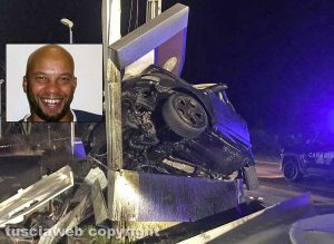 Viterbo - Incidente mortale sulla Sammartinese - Nel riquadro Patrice Tiekone