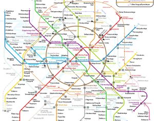 Mosca - La piantina della metro
