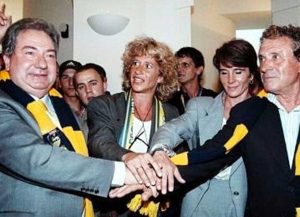 Luciano Gaucci con Carolina Morace ai tempi della Viterbese
