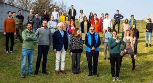 Le Sardine posano con Benetton e Toscani