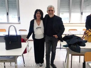 Simonetta Pachella e l'attore Pino Calabrese