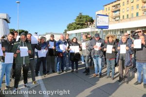 Viterbo - Mercato del sabato - La protesta degli ambulanti
