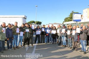 Viterbo - Mercato del sabato - La protesta degli ambulanti