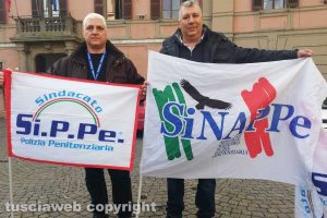 Viterbo - La manifestazione dei sindacati Sinappe e Sippe