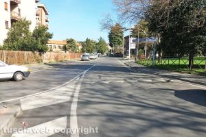 Viterbo - L'incrocio in zona Carmine