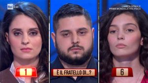 Michela Meschini, davide Meschini e gaia Girace ai Soliti ignoti