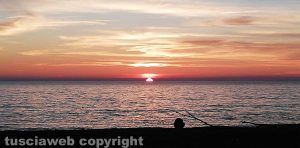 Il tramonto a Tarquinia