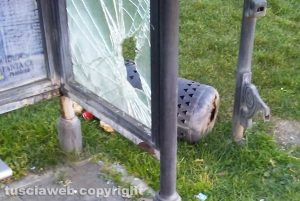 Viterbo - Vandali in azione in viale Raniero Capocci