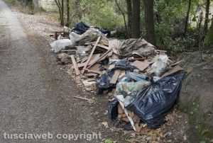 Vetralla - Rifiuti abbandonati in strada Carcarelle