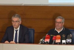Roma - Da sinistra: il presidente dell'Istituto superiore di sanità Silvio Brusaferro e il capo della protezione civile Angelo Borrelli in conferenza stampa