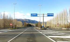 Contigliano - Lo svincolo sulla superstrada Rieti - Terni