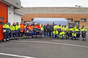 Tenda triage a Belcolle, montata da Aeopc