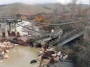 Crollato il ponte sulla Cassia a Radicofani