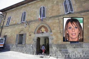 L'ospedale di Acquapendente - Nel riquadro: Daniela Donetti