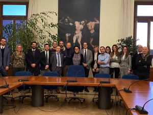 Università della Tuscia - I membri dell'associazione Alumni con il rettore Ubertini e l'ex rettore Ruggieri