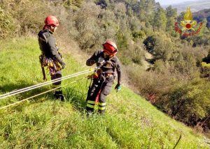 Narni - L'intervento dei vigili del fuoco