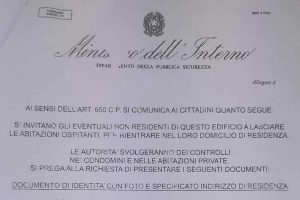 Uno dei volantini falsi