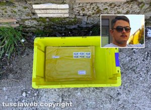 La lettera fatta brillare a Ronciglione e nel riquadro Francesco Chiricozzi